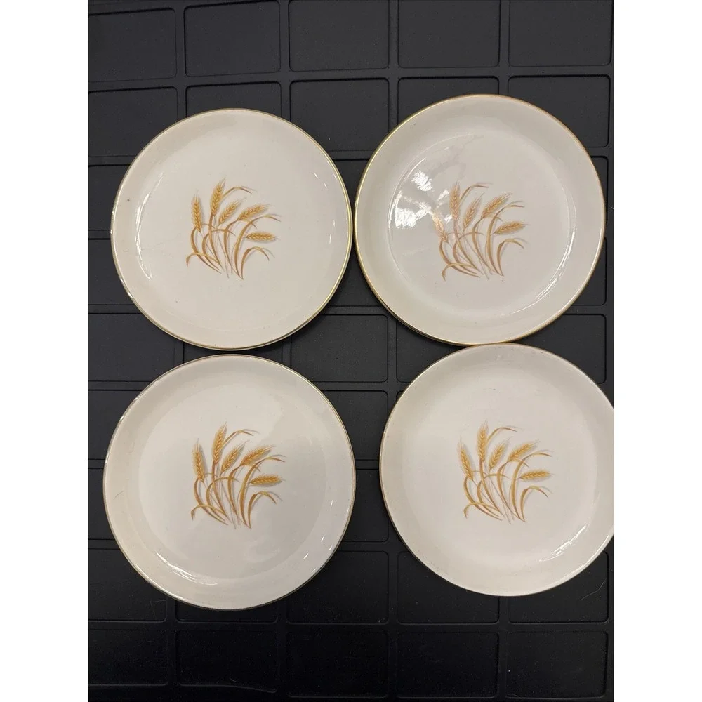 Vintage Golden Wheat dinnerware  22 K Gold Small‎ Plate 6